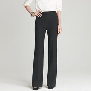J. Crew Hutton Trouser Pants in Wool Crepe SZ 0P Black